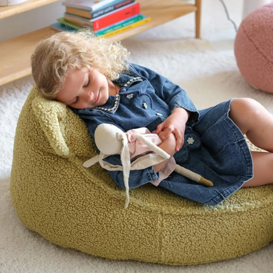 Online Wigiwama Pouf ours Matcha molletonné