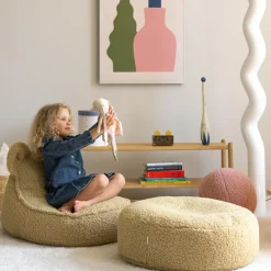 Online Wigiwama Pouf ours Matcha molletonné