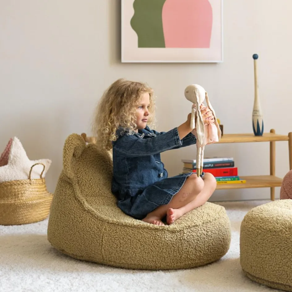 Online Wigiwama Pouf ours Matcha molletonné