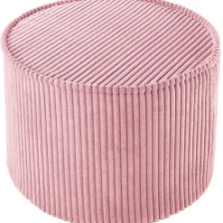New Wigiwama Pouf Pink Mousse velours côtelé