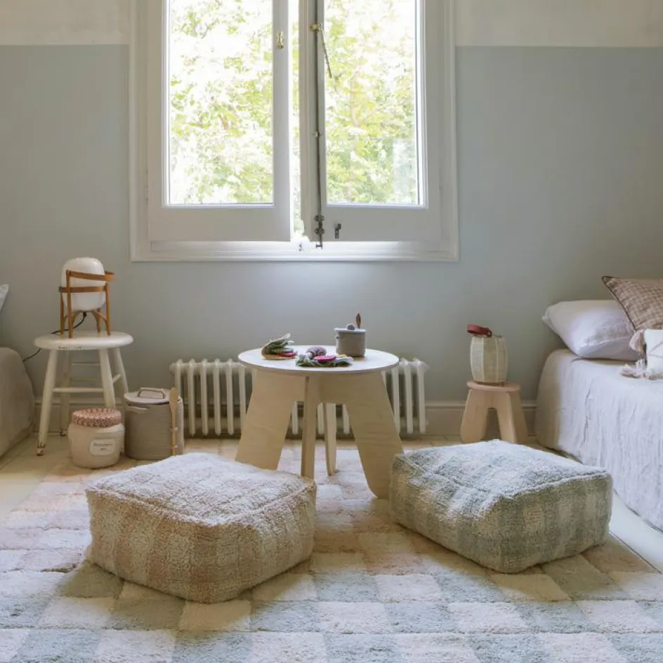 Outlet Lorena Canals Pouf Vichy rose