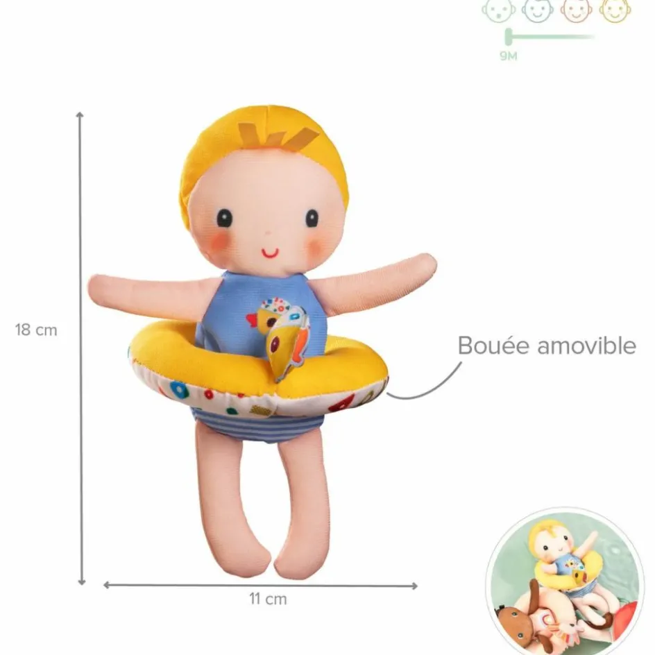 Poupée de bain Gaspard (18 cm)|Lilliputiens Hot