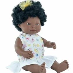 Hot Miniland Poupée fille africaine (38 cm)