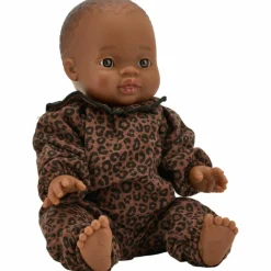 Outlet Atelier Wagram Poupée Romy avec tenue col Gaze Léopard Marron