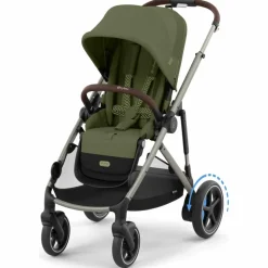 Poussette avec assistance électrique eGazelle S Moss Green|Cybex