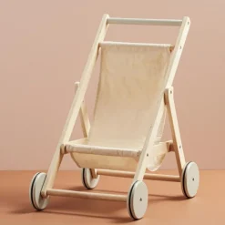 Hot Kid's Concept Poussette en bois pour poupée nature