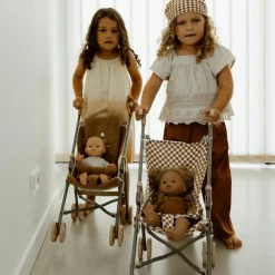 Poussette pour poupée Gaze Damier|Atelier Wagram Discount