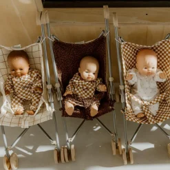 Poussette pour poupée Gaze Damier|Atelier Wagram Discount