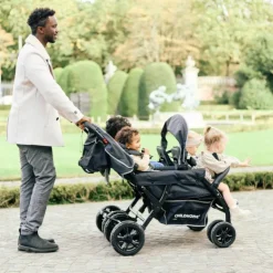 Clearance Childhome Poussette quadruple noir