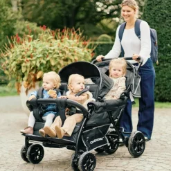 Clearance Childhome Poussette quadruple noir