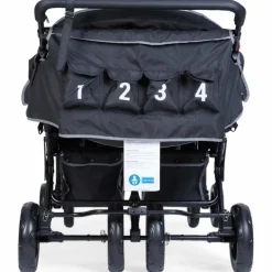 Clearance Childhome Poussette quadruple noir