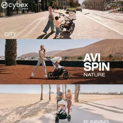 Poussette tout-terrain AVI SPIN Moss Green|Cybex Clearance