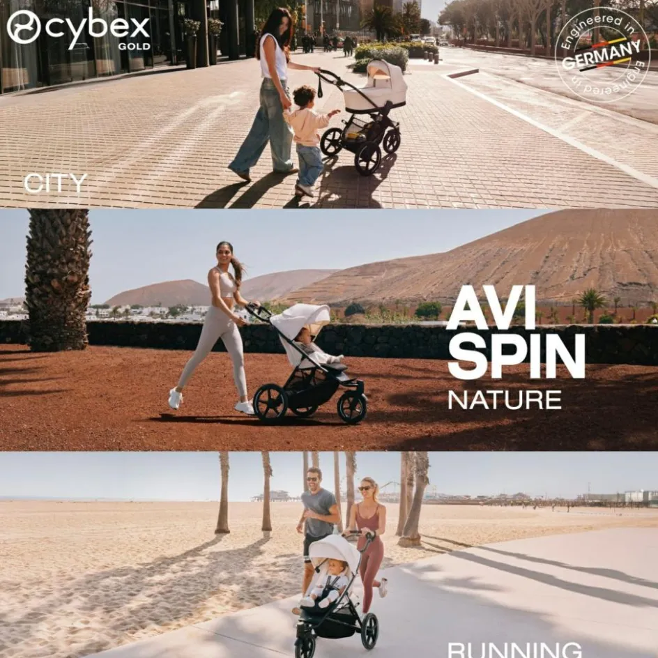 Poussette tout-terrain AVI SPIN Moss Green|Cybex Clearance