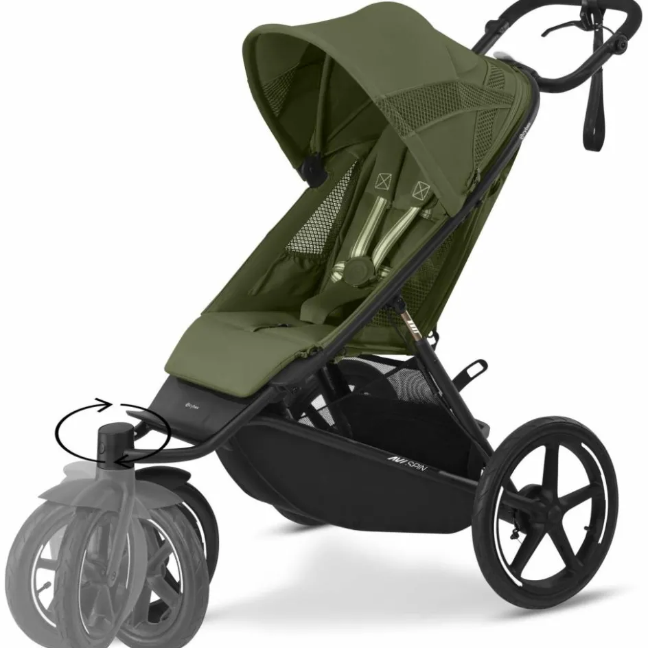 Poussette tout-terrain AVI SPIN Moss Green|Cybex Clearance