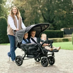 Poussette triplet noire|Childhome New