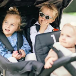 Poussette triplet noire|Childhome New