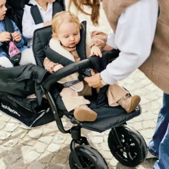 Poussette triplet noire|Childhome New