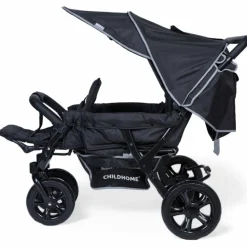 Poussette triplet noire|Childhome New