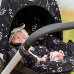 Hot Dooky Protection pour sangles de siège auto universel Romantic Leaves Noir