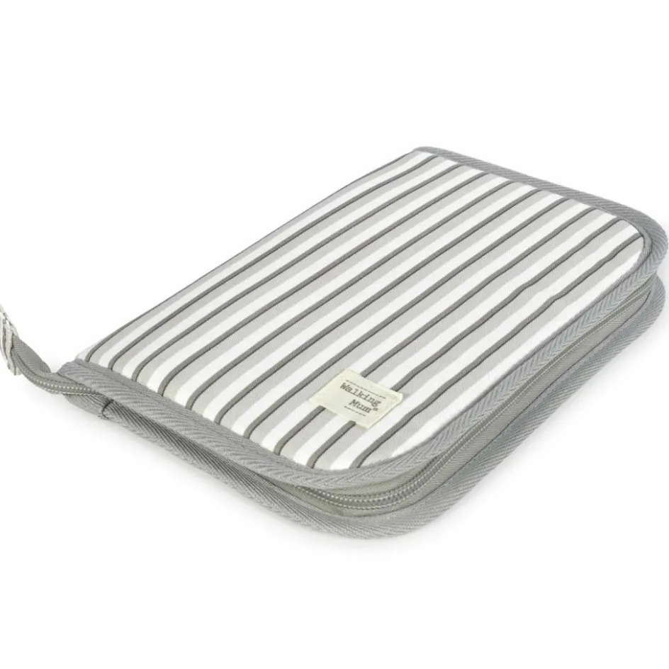 Hot Walking Mum Protège carnet de santé Botton Rayures