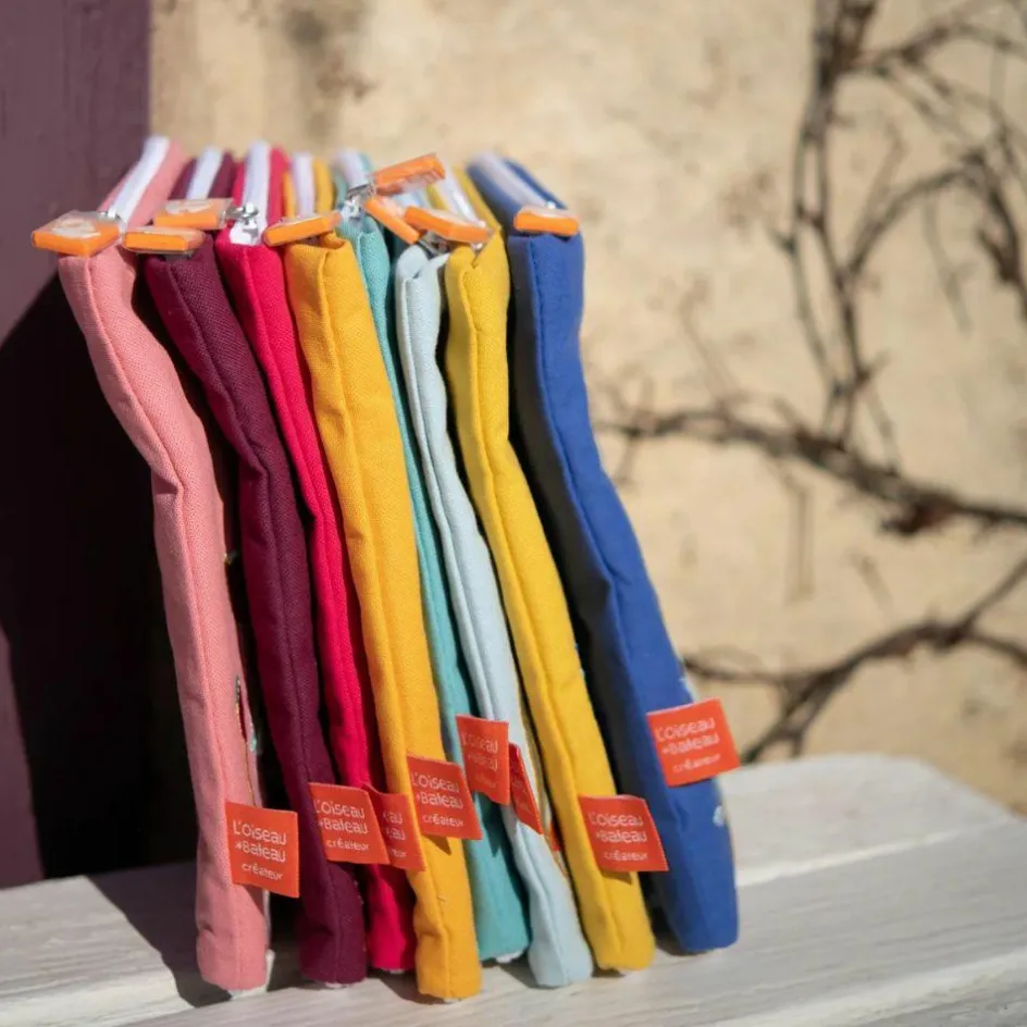 Discount L'oiseau bateau Protège carnet de santé daim moutarde (personnalisable)