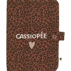 Discount Atelier Wagram Protège carnet de santé Gaze Léopard Marron (personnalisable)