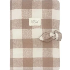 Hot Babyshower Protège carnet de santé Knot Vichy Caramel