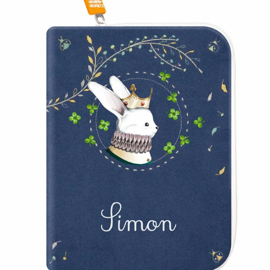 Protège carnet de santé lapin couronne (personnalisable)|L'oiseau bateau Discount