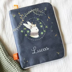 Protège carnet de santé lapin couronne (personnalisable)|L'oiseau bateau Discount