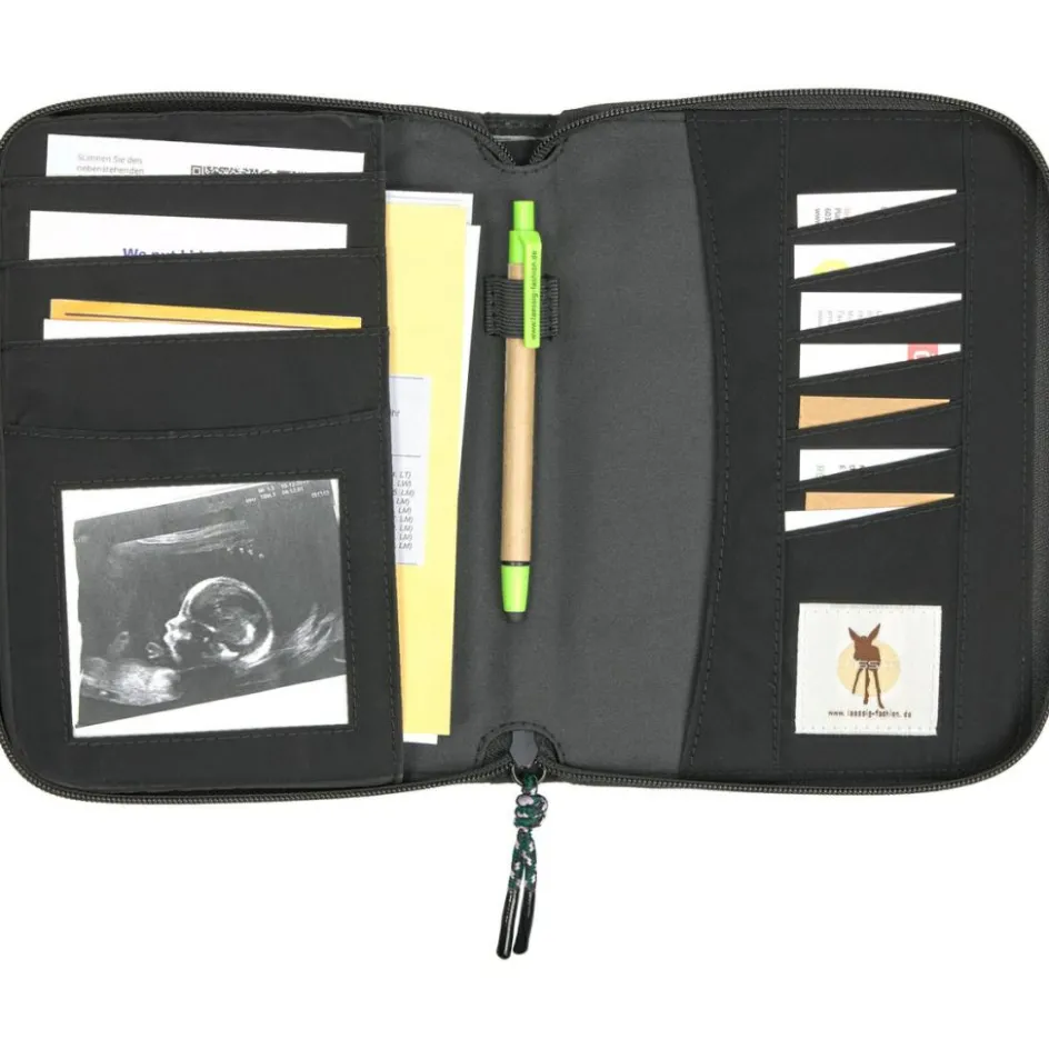 Protège carnet de santé noir|Lässig