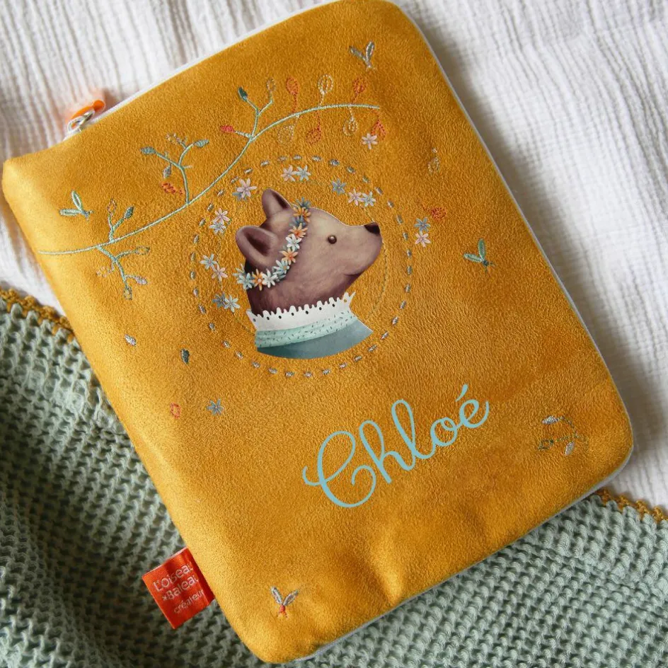 Online L'oiseau bateau Protège carnet de santé ours aux fleurs (personnalisable)