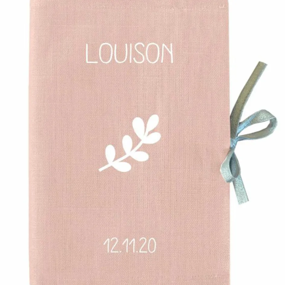 Clearance Les Griottes Protège carnet de santé rose poudré (personnalisable)