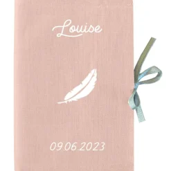 Clearance Les Griottes Protège carnet de santé rose poudré (personnalisable)