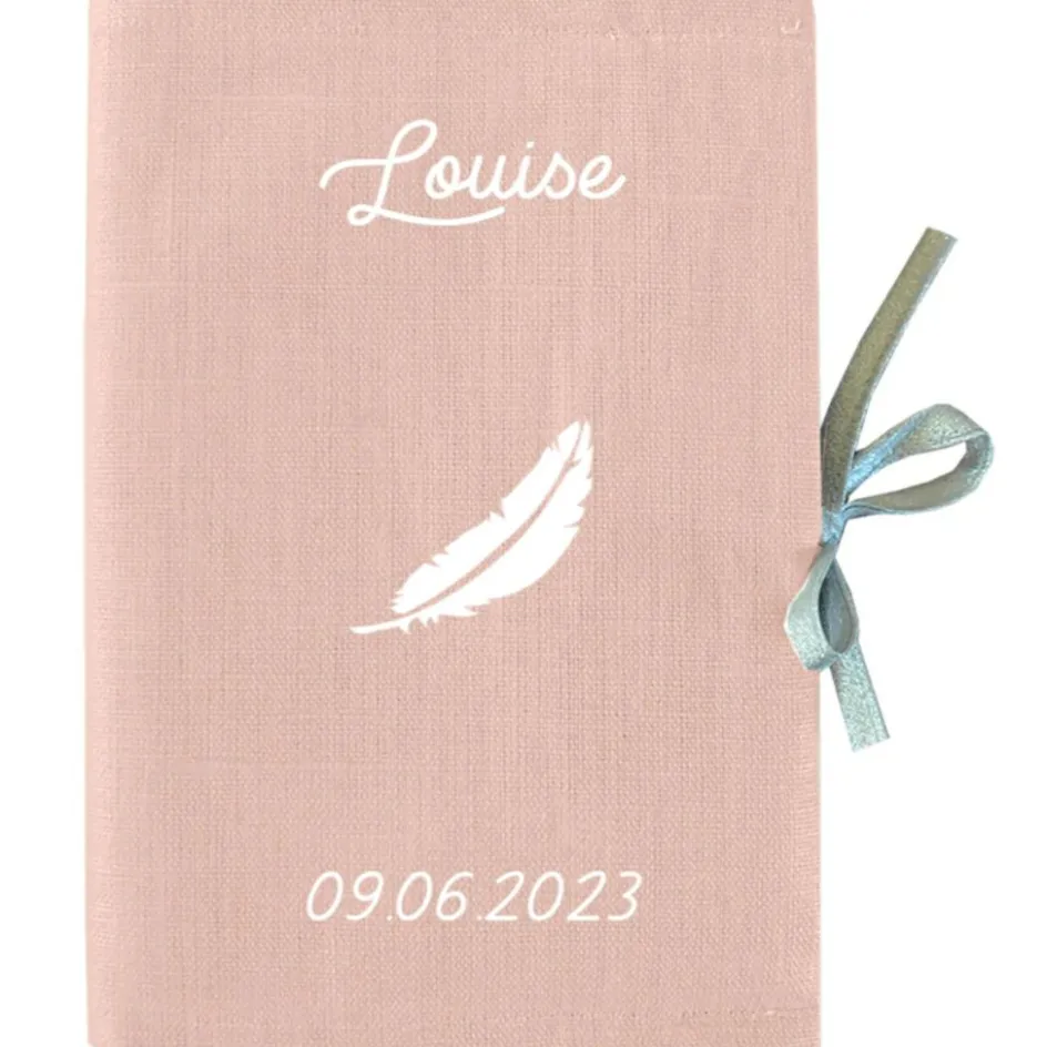 Clearance Les Griottes Protège carnet de santé rose poudré (personnalisable)