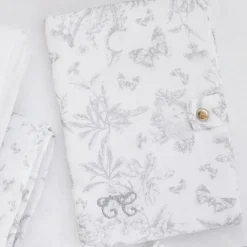 Protège carnet de santé Toile de Jouy gris|Tartine et Chocolat Outlet