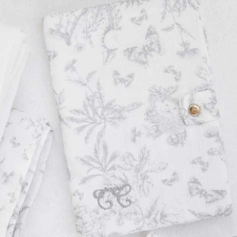 Protège carnet de santé Toile de Jouy gris|Tartine et Chocolat Outlet
