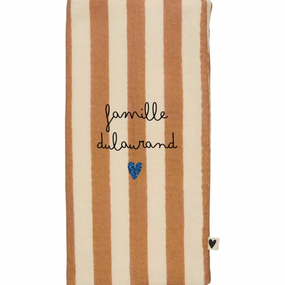 Protège livret de famille Rayures Larges (personnalisable)|Atelier Wagram Best