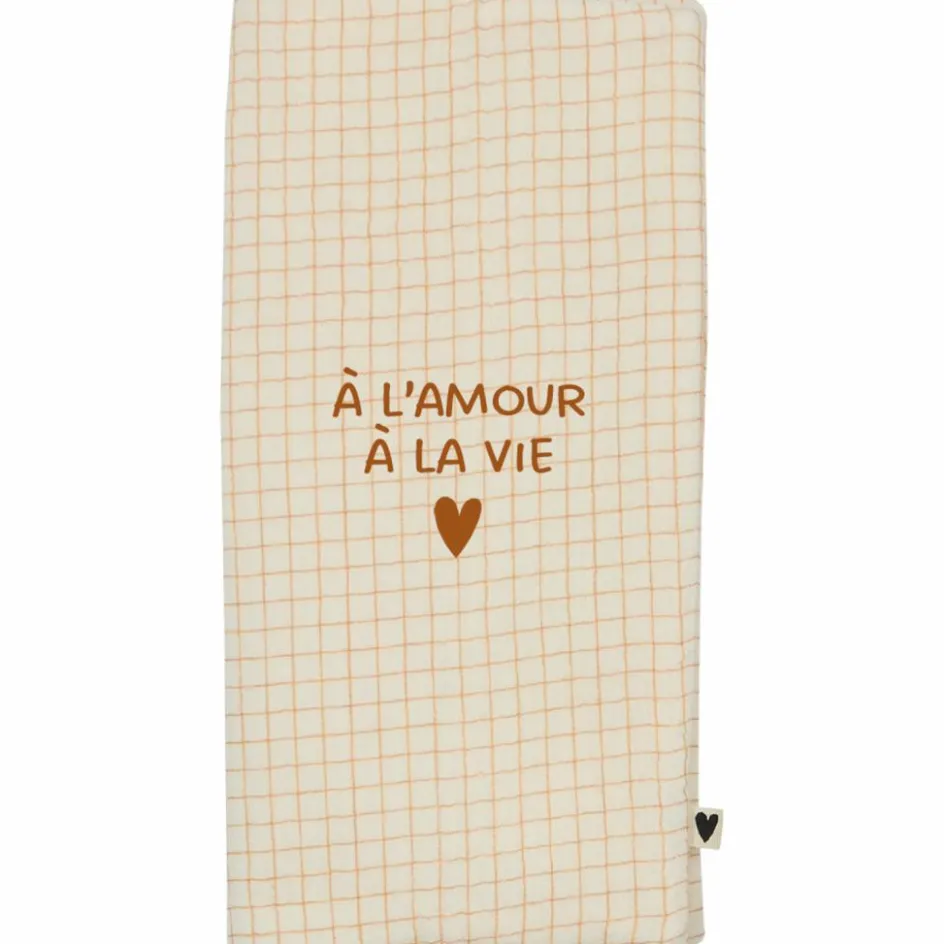 Protège livret de famille Gaze Petits Carreaux (personnalisable)|Atelier Wagram Clearance
