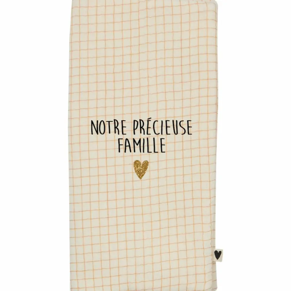 Protège livret de famille Gaze Petits Carreaux (personnalisable)|Atelier Wagram Clearance