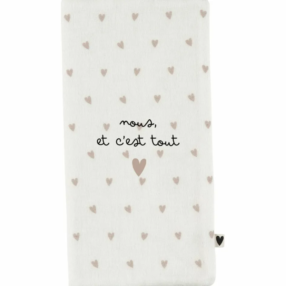 Protège livret de famille Gaze Coeurs (personnalisable)|Atelier Wagram Online