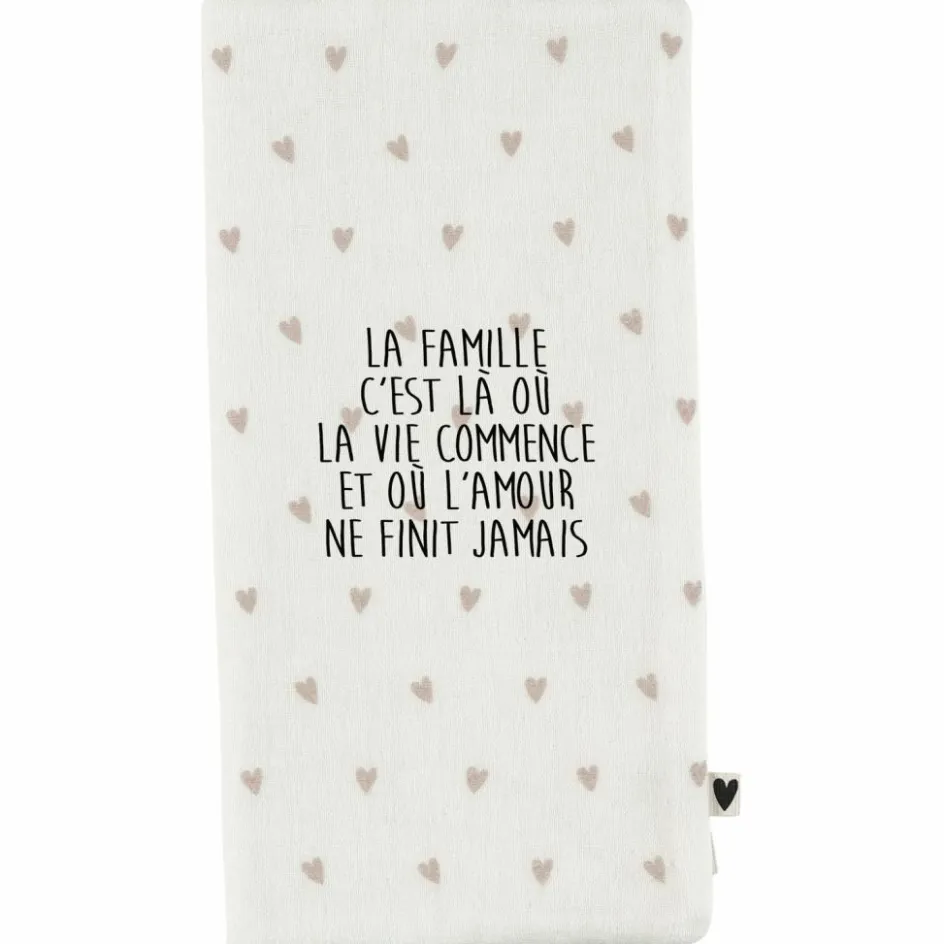 Protège livret de famille Gaze Coeurs (personnalisable)|Atelier Wagram Online