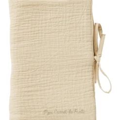 Protège-carnet de santé gaze de coton Biscuit|BB & Co