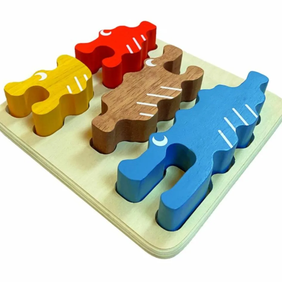 Puzzle à encastrer Crocodile (4 pièces)|Trousselier Hot