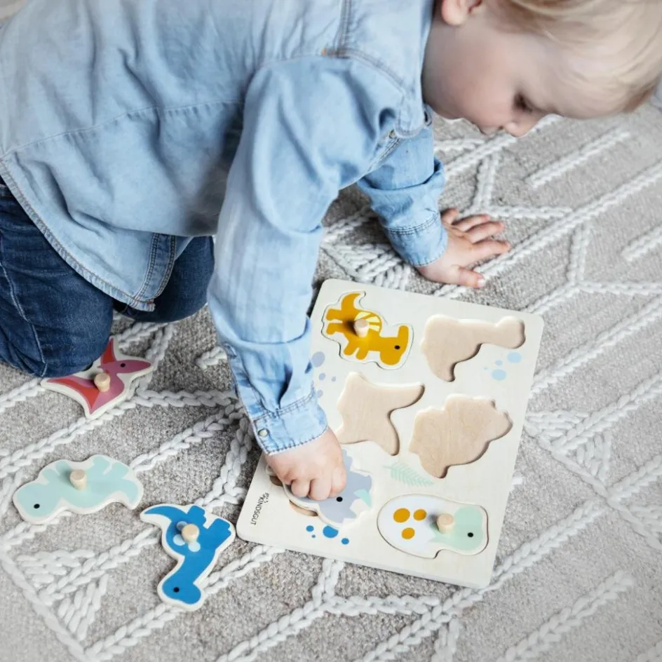 Discount Kindsgut Puzzle à encastrer Dinos (7 pièces)