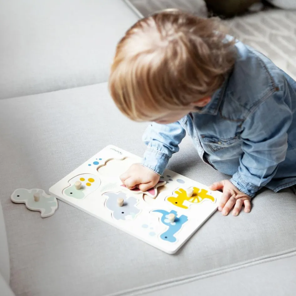 Discount Kindsgut Puzzle à encastrer Dinos (7 pièces)