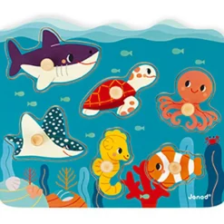 Sale Janod Puzzle à encastrer Océan WWF (6 pièces)