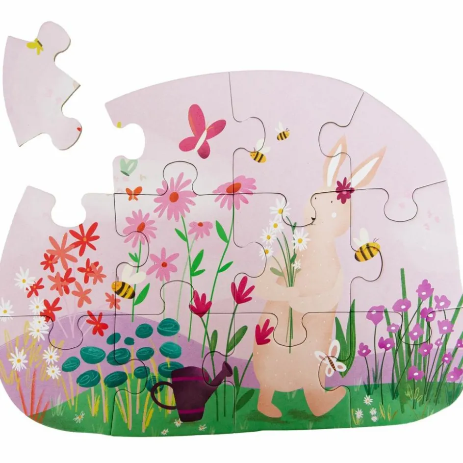 Puzzle à forme les fleurs de Mrs. Rabbit (12 pièces)|Trixie Clearance