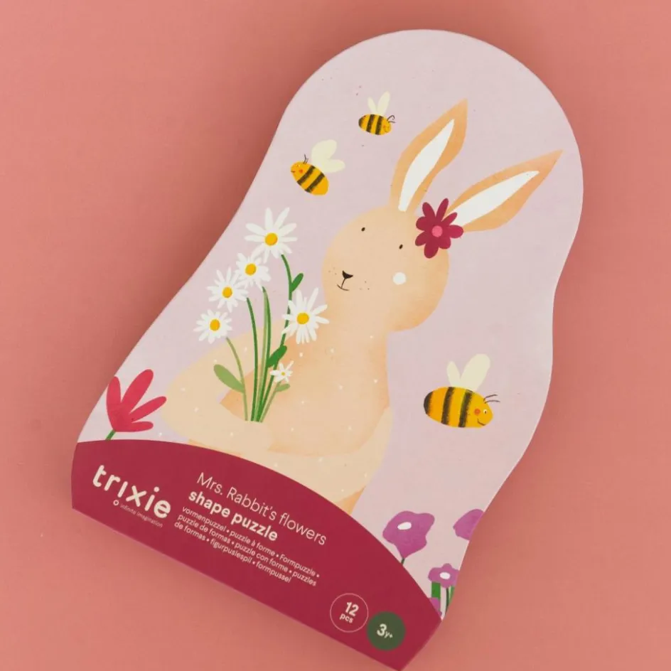 Puzzle à forme les fleurs de Mrs. Rabbit (12 pièces)|Trixie Clearance