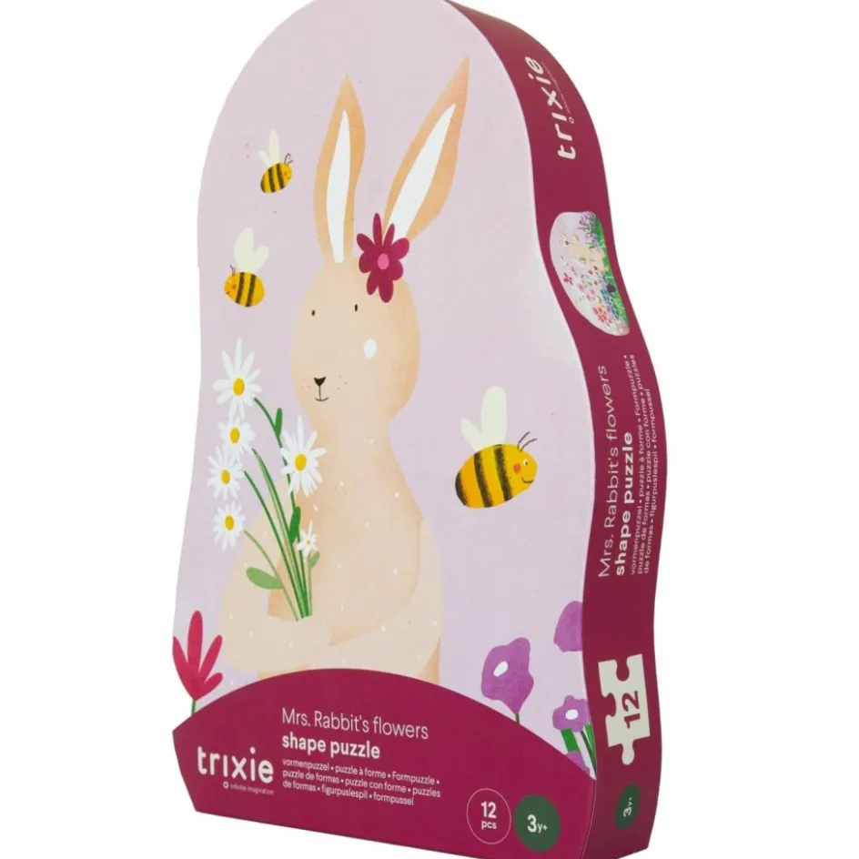 Puzzle à forme les fleurs de Mrs. Rabbit (12 pièces)|Trixie Clearance