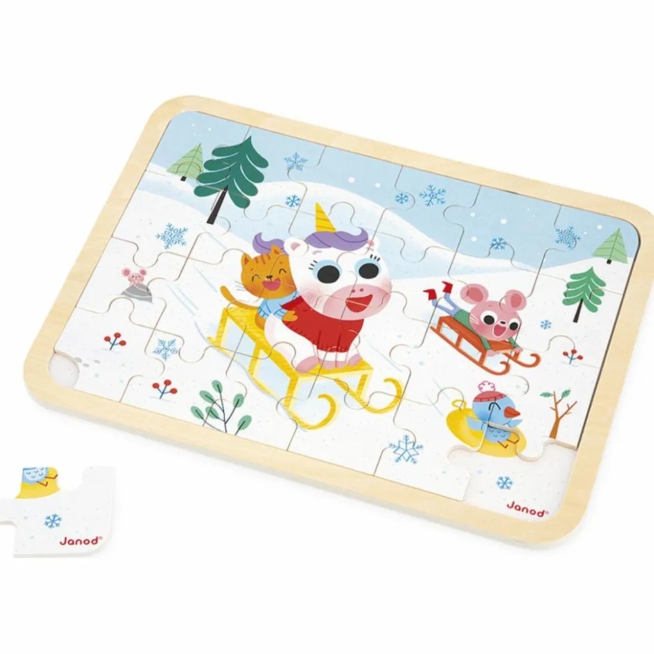 Sale Janod Puzzle A la montagne (24 pièces)